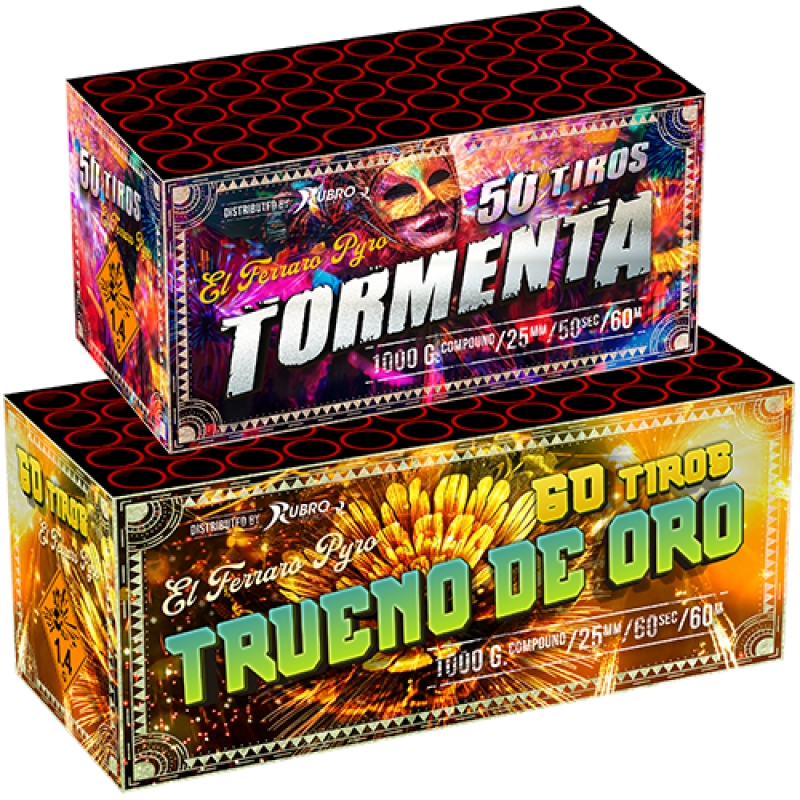 TORMENTA-50 TIROS/ TRUENO DE ORO-60 TIROS